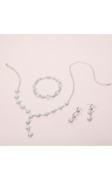 Ladies' Alloy With Irregular Rhinestone Jewelry Sets