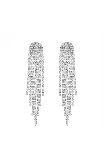 Ladies' Beautiful Alloy With Irregular Cubic Zirconia Earrings