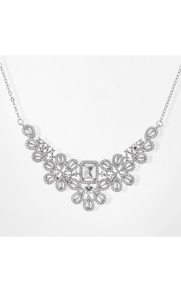Elegant/Beautiful/Classic Alloy With Square Cubic Zirconia Necklaces